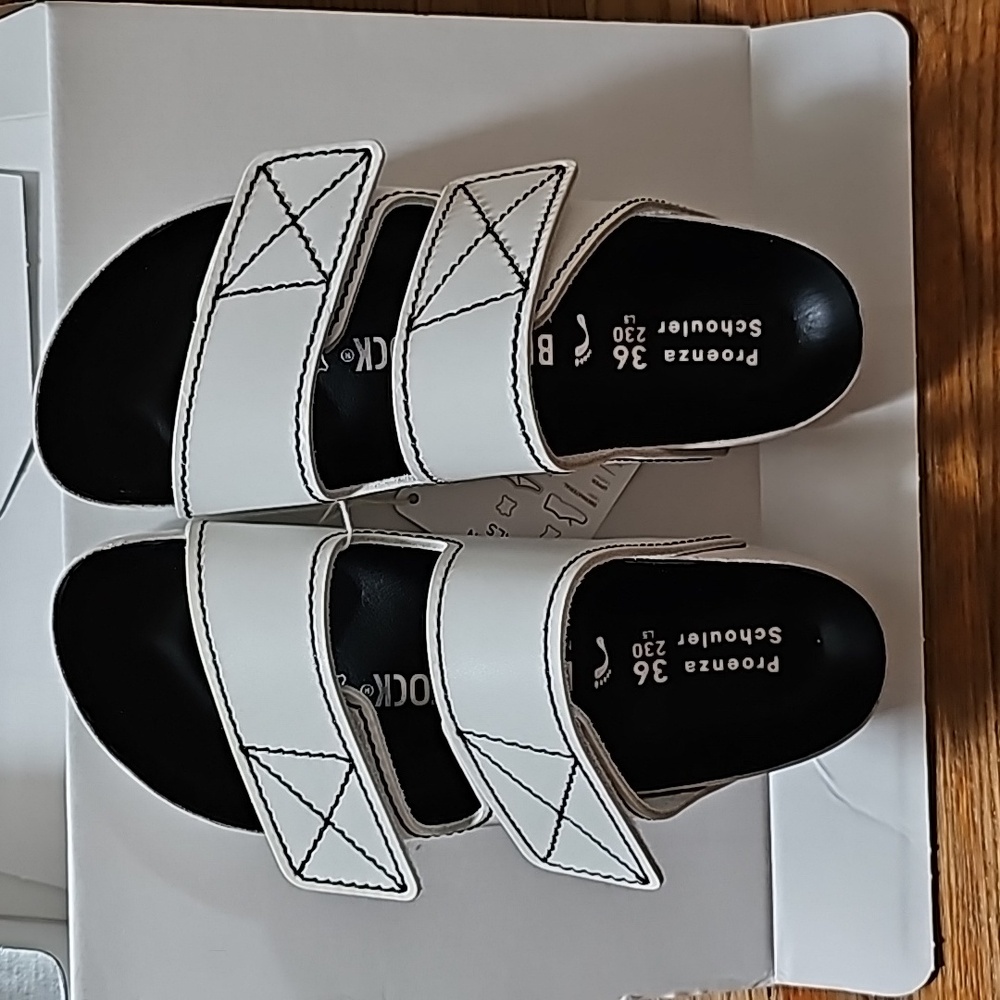 PROENZA SCHOULER White Birkenstock Edition Arizona Slides